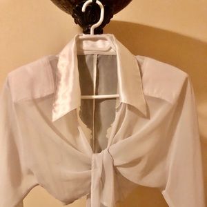 White Top - sheer and silk